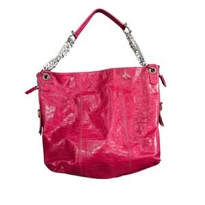 Gianni Chiarini Genuine Leather Pink Shoulder Bag Chain Strap Made in Italy